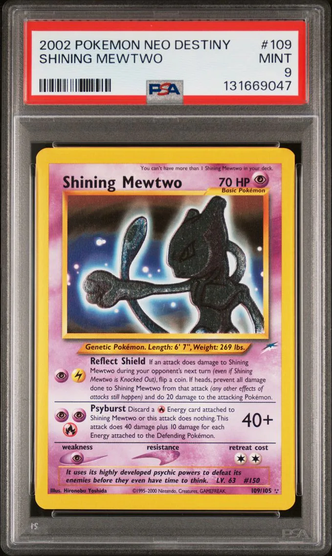 2002 #109 Shining Mewtwo PSA 9 Neo Destiny