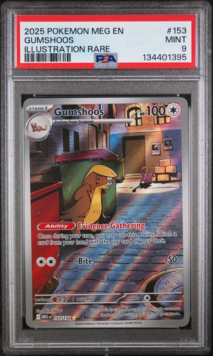 2025 #153 Gumshoos PSA 9 Meg EN-Mega Evolution