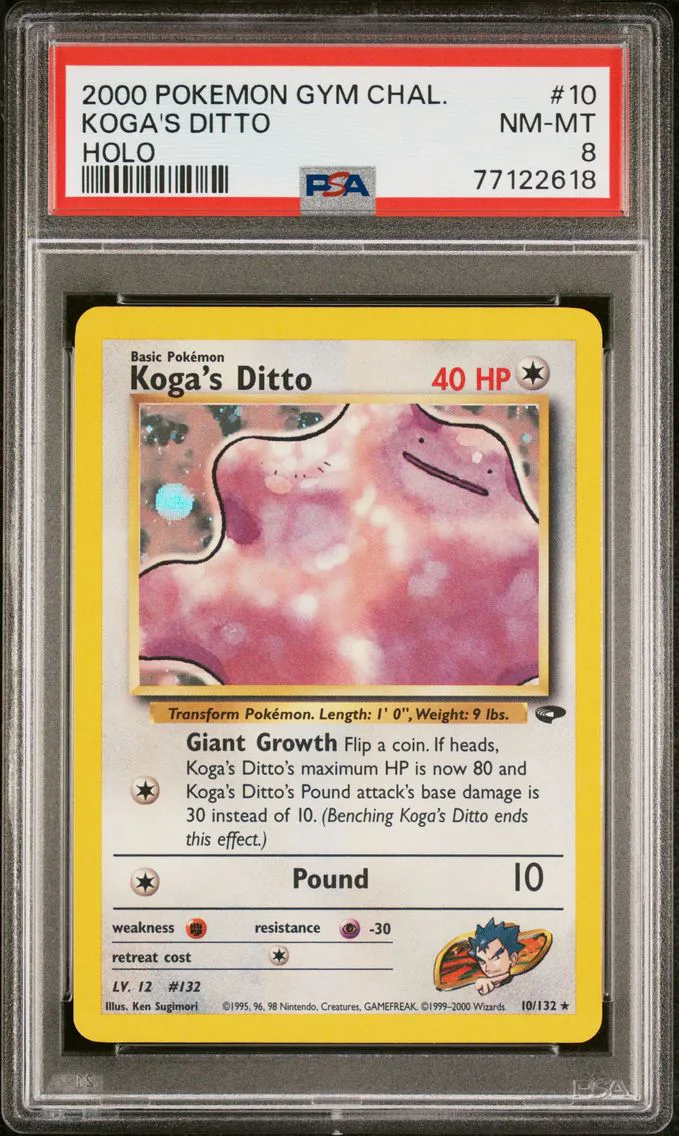 2000 #10 Koga's Ditto PSA 8 Gym Challenge Pokemon