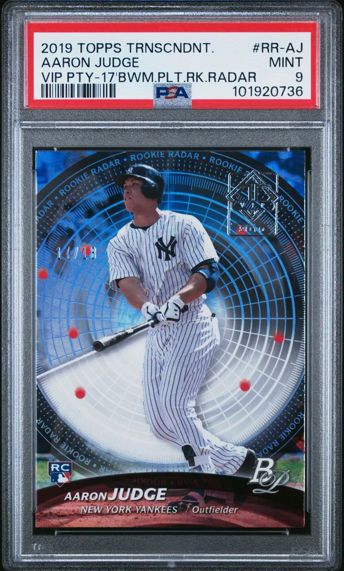 2019 #RR-AJ Aaron Judge PSA 9 Topps Transcendent VIP Party