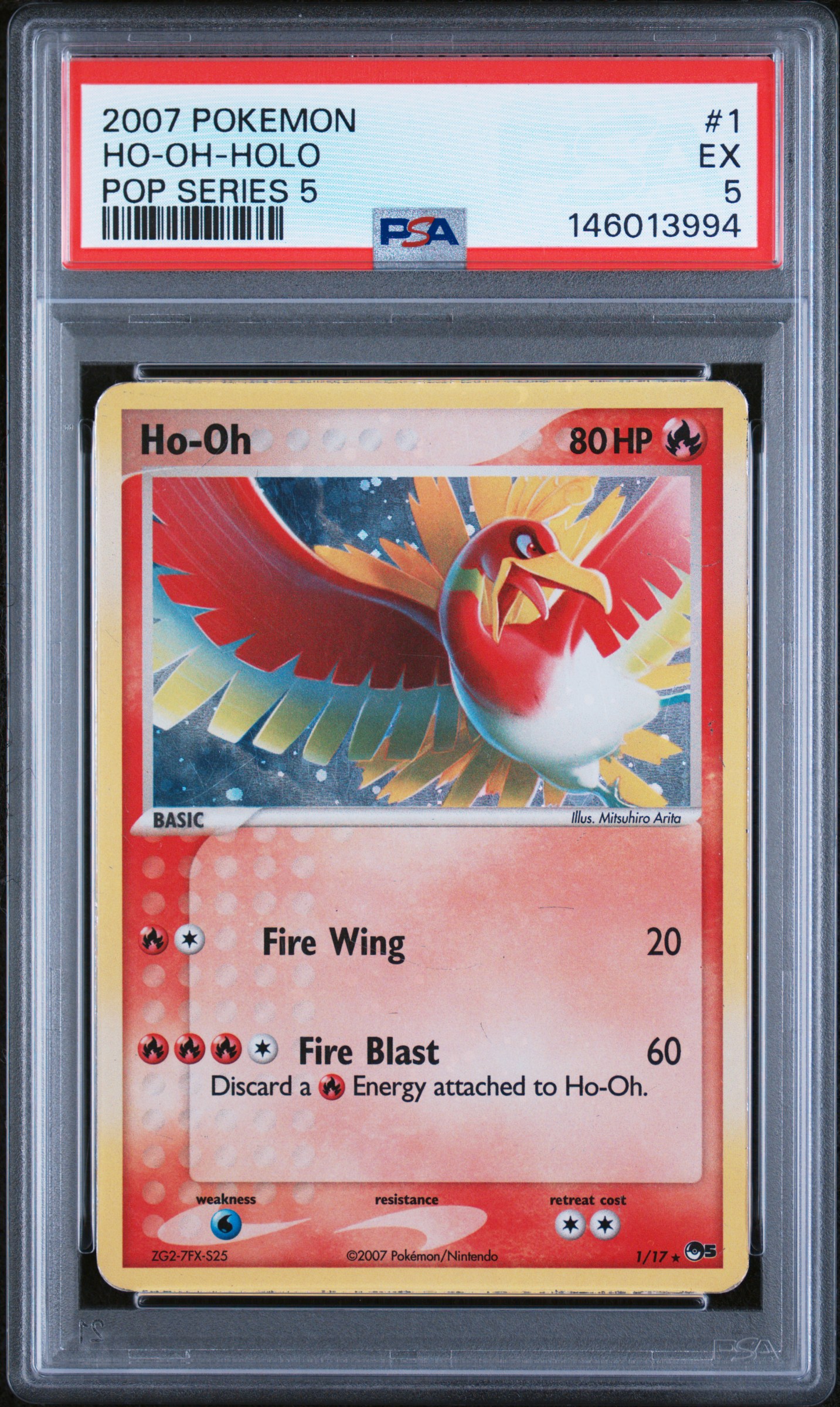 2007 #1 Ho-Oh-Holo PSA 5 Pop Series 5