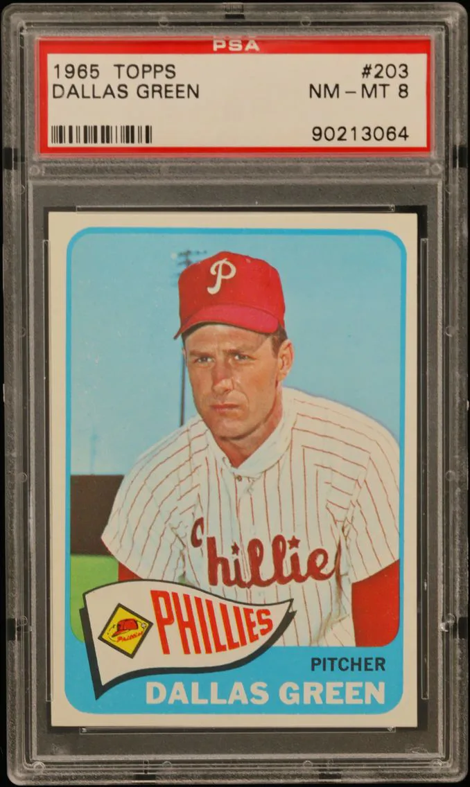 1965 #203 Dallas Green PSA 8 Topps