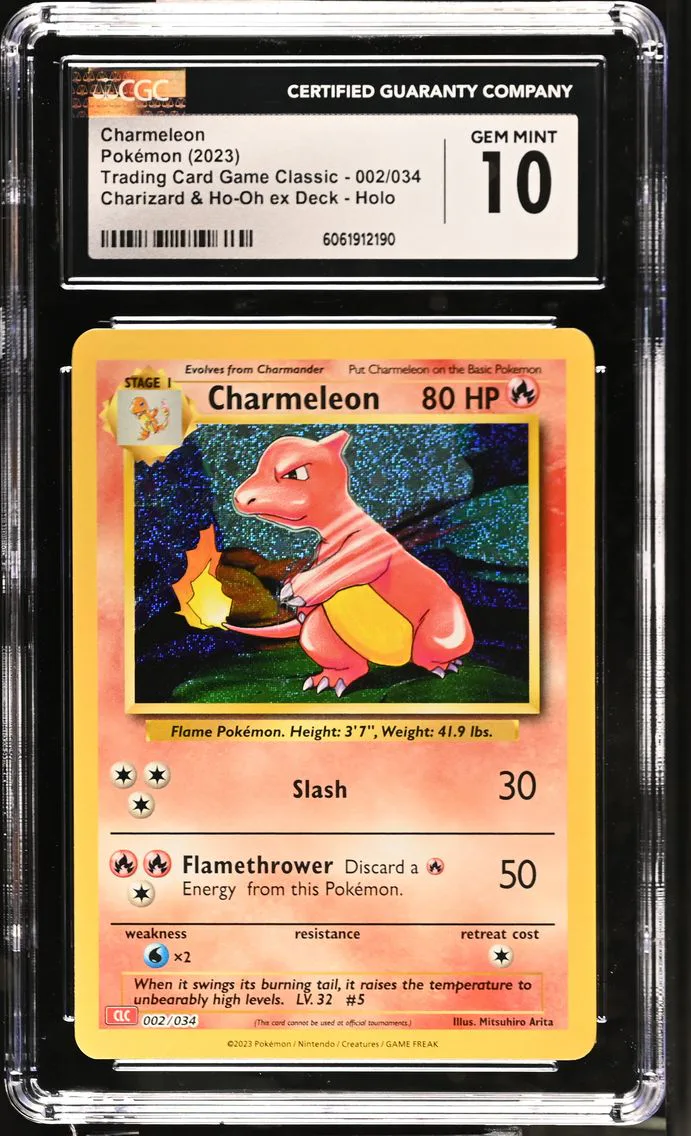 2023 #002 Charmeleon CGC 10 Trading Card Game Classic - CLV, CLC, CLB - English