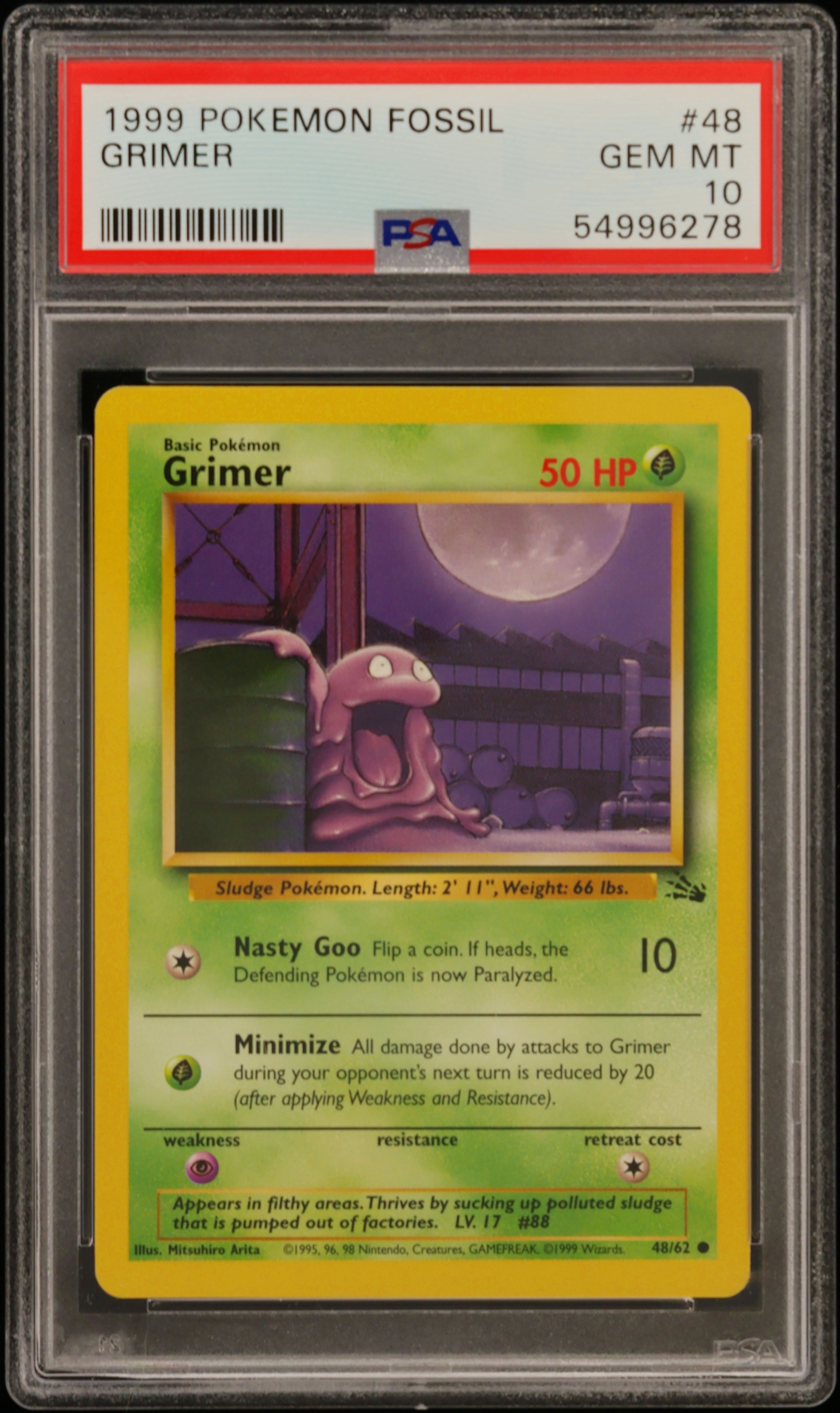 1999 #48 Grimer PSA 10 Fossil