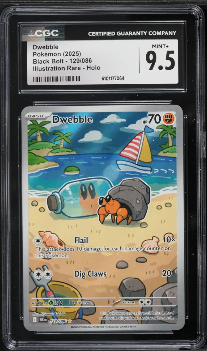 2025 #129 Dwebble CGC 9.5 Blk EN-Black Bolt Pokemon