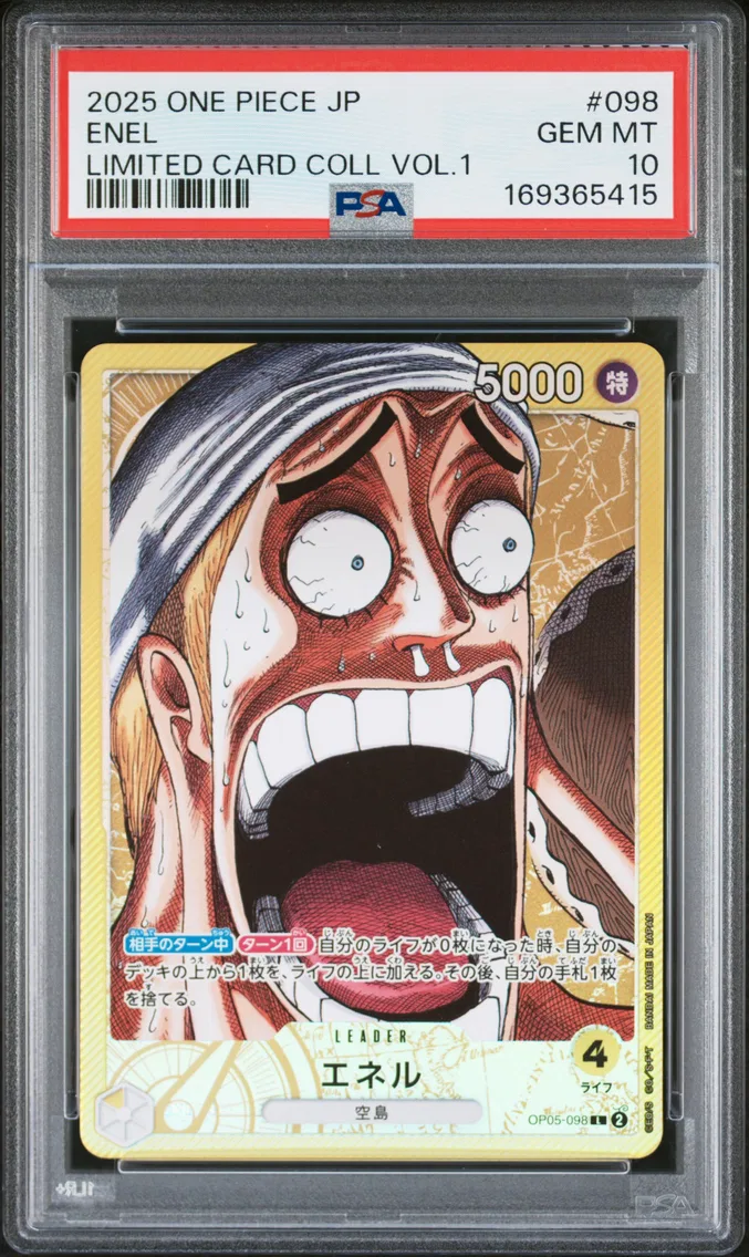 2025 #098 Enel PSA 10 One Piece Japanese Limited Card Collection Vol.1