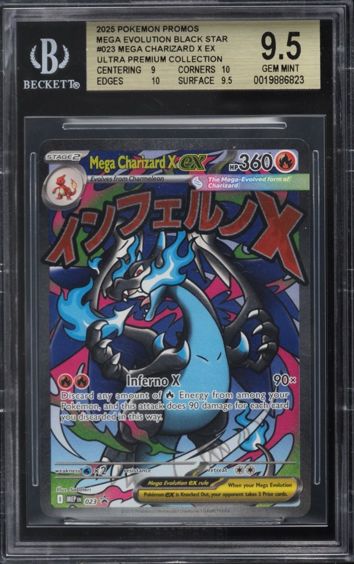2025 Pokemon Mega Evolution Promo Ultra Premium Full Art Mega Charizard X EX #23 BGS 9.5 GEM