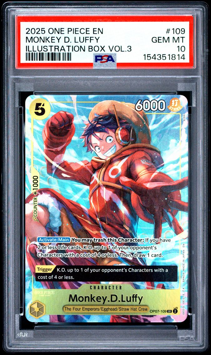 2025 #109 Monkey D. Luffy PSA 10 One Piece Promos