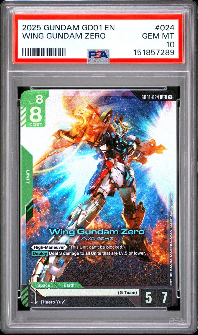 2025 #024 Wing Gundam Zero PSA 10 Gundam Newtype Rising