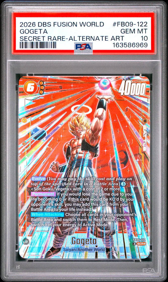 2026 #FB09-122 Gogeta PSA 10 Dragon Ball Super Card Game Fusion World Dual Evolution