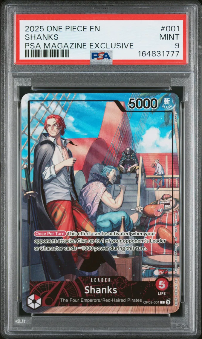 2025 #001 Shanks PSA 9 One Piece Promos