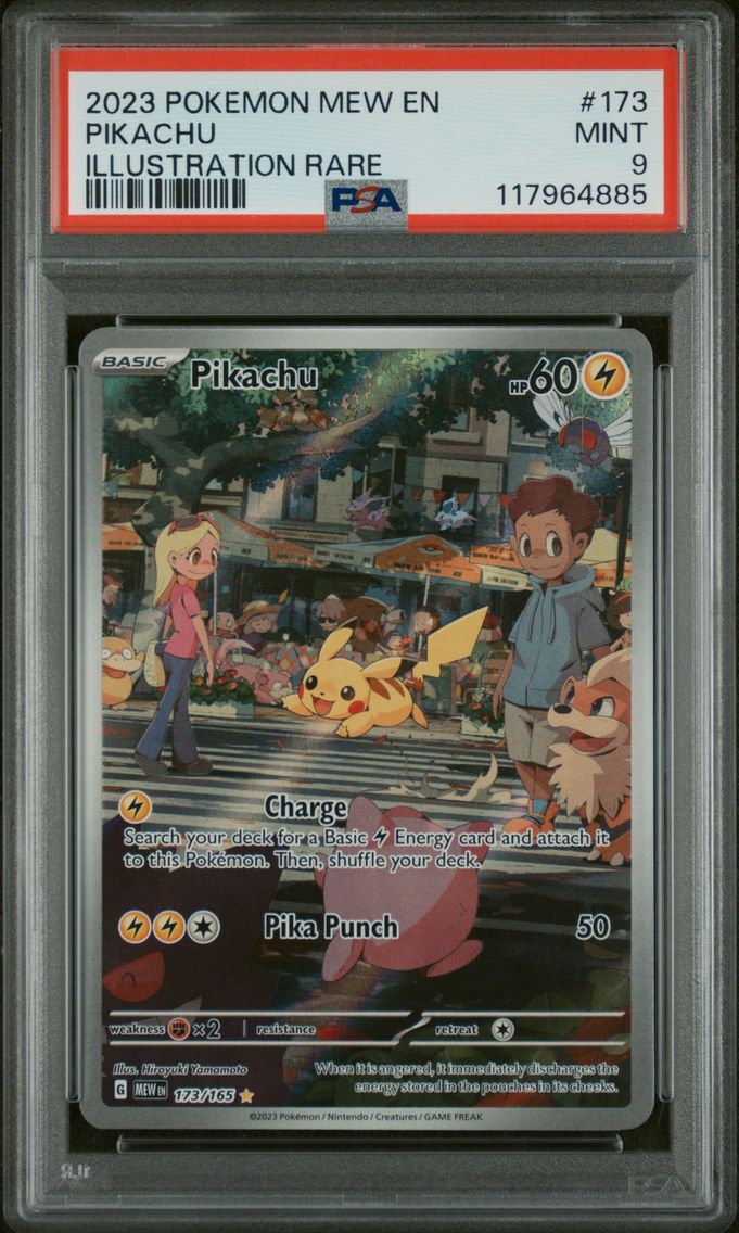 2023 #173 Pikachu PSA 9 Mew EN-151