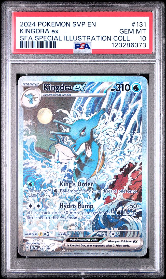 2024 #131 Kingdra EX PSA 10 Svp EN-SV Black Star Promo