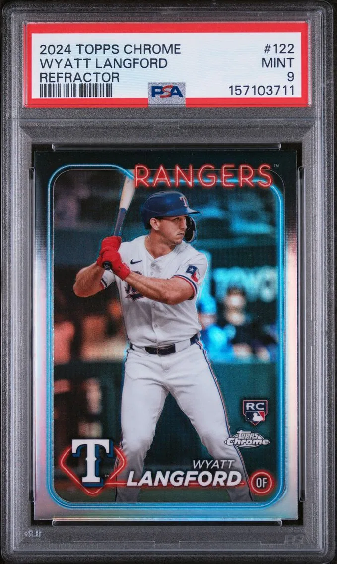 2024 #122 WYATT LANGFORD PSA 9 Topps Chrome