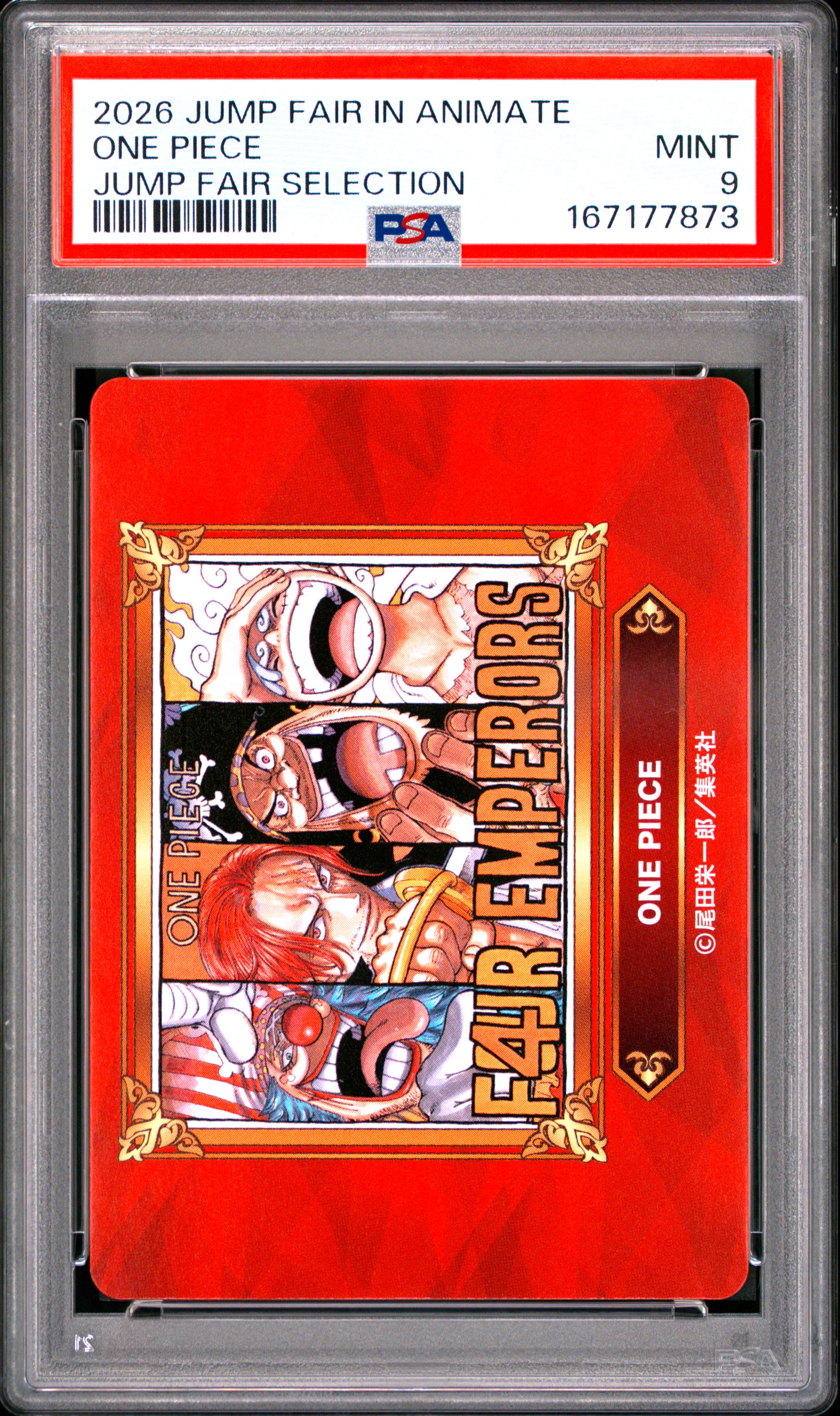 2026 #Na One Piece PSA 9 Jump Fair In Animate Jump Fair Selection