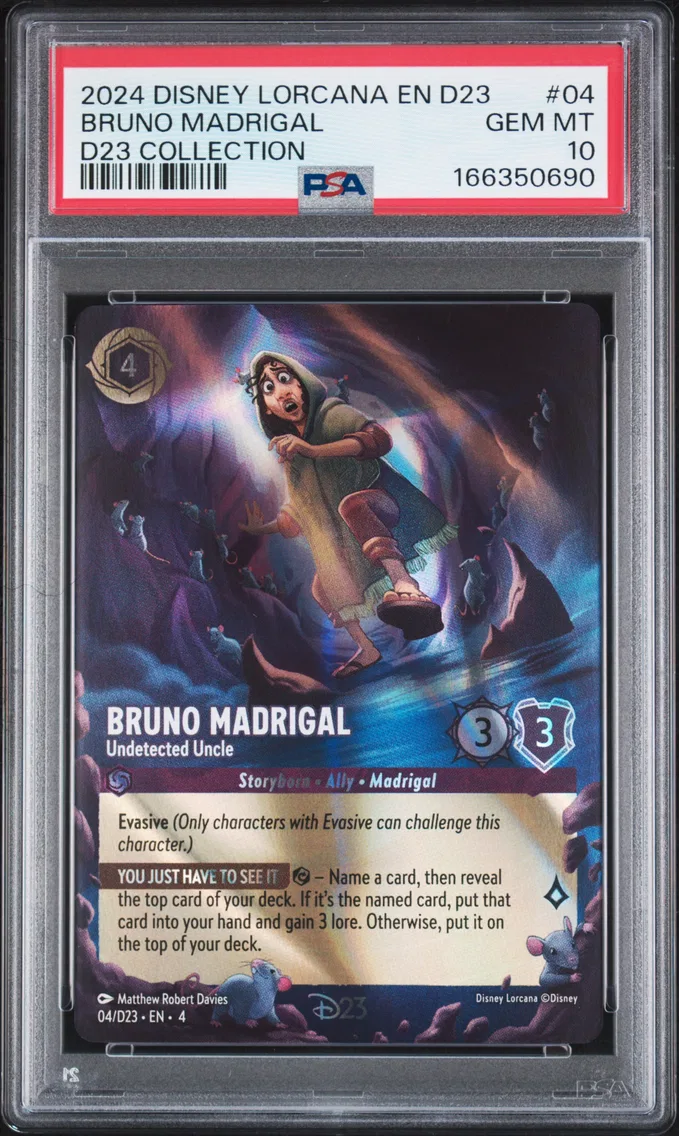 2024 #04 Bruno Madrigal - Undetected Uncle PSA 10 Disney Lorcana EN D23-D23 Expo Promo
