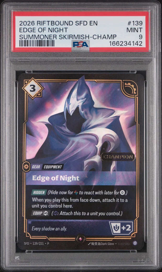 2026 #139 Edge of Night PSA 9 Riftbound: League of Legends Sfd-Spiritforged