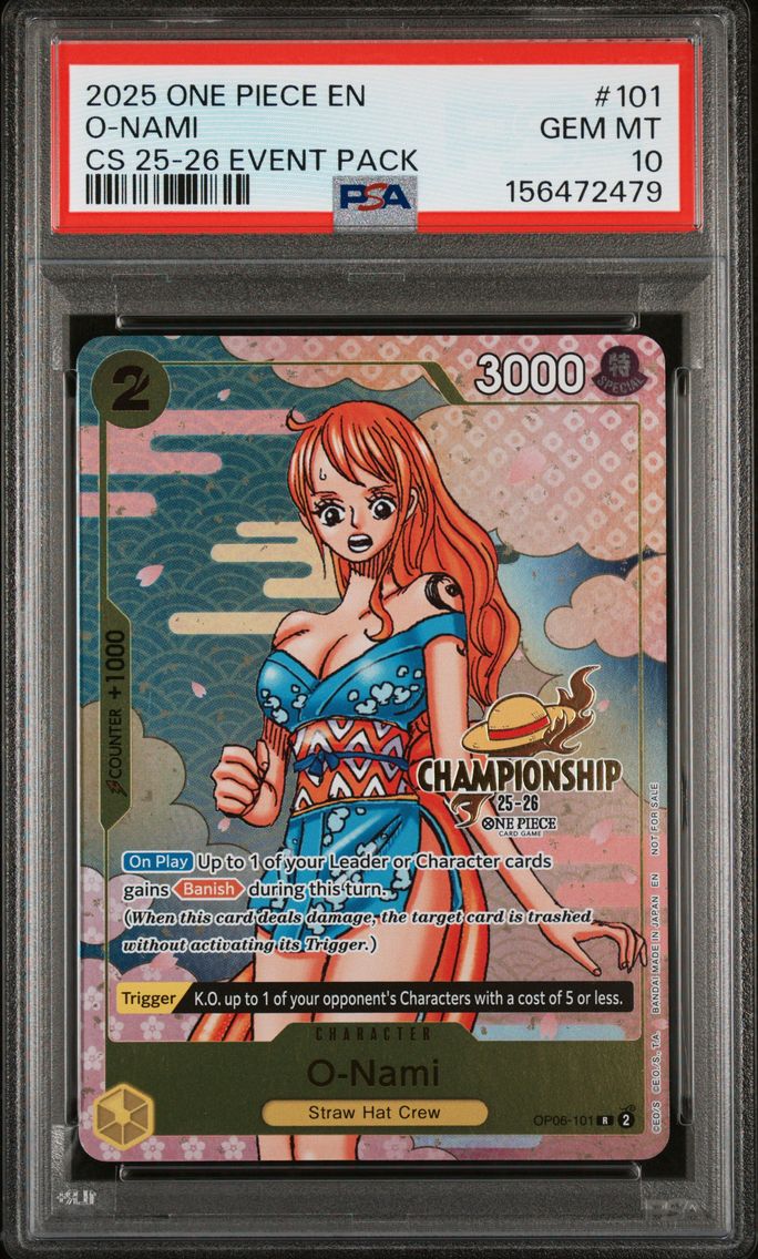 2025 #101 O-Nami PSA 10 One Piece Championship 2025-26 Event Pack