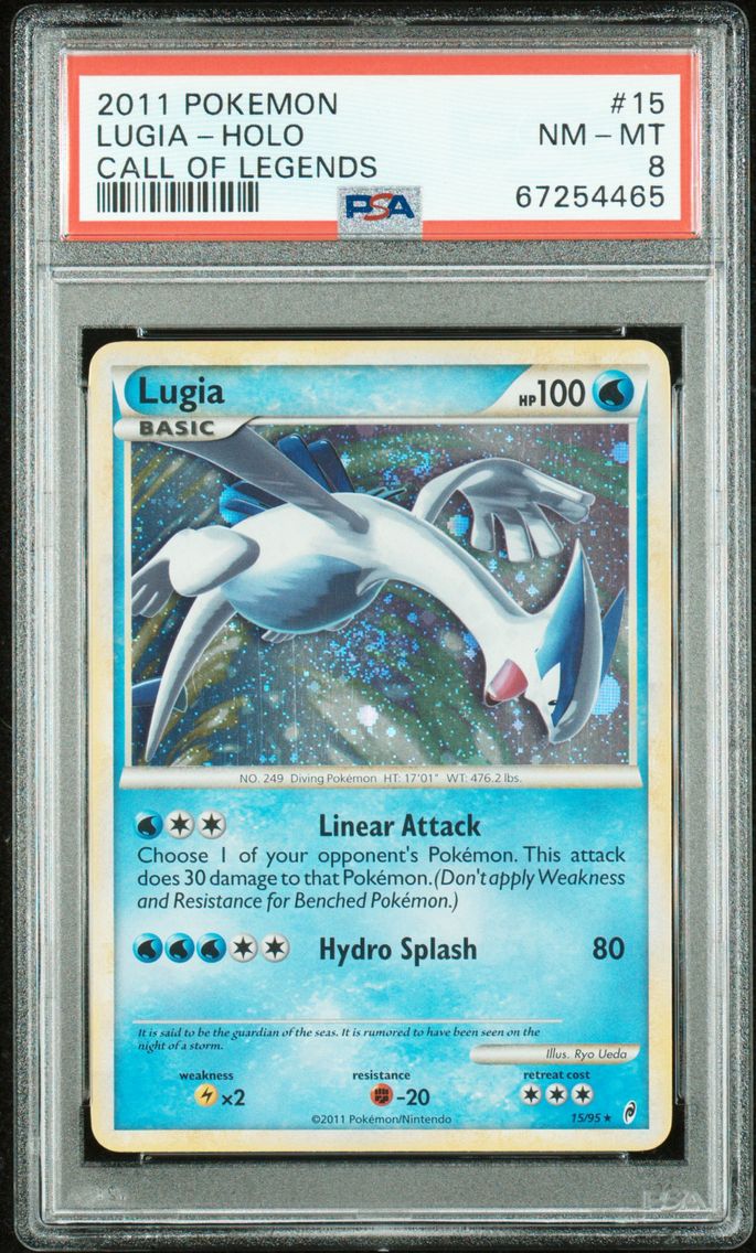 2011 #15 Lugia-Holo PSA 8 Call of Legends Pokemon