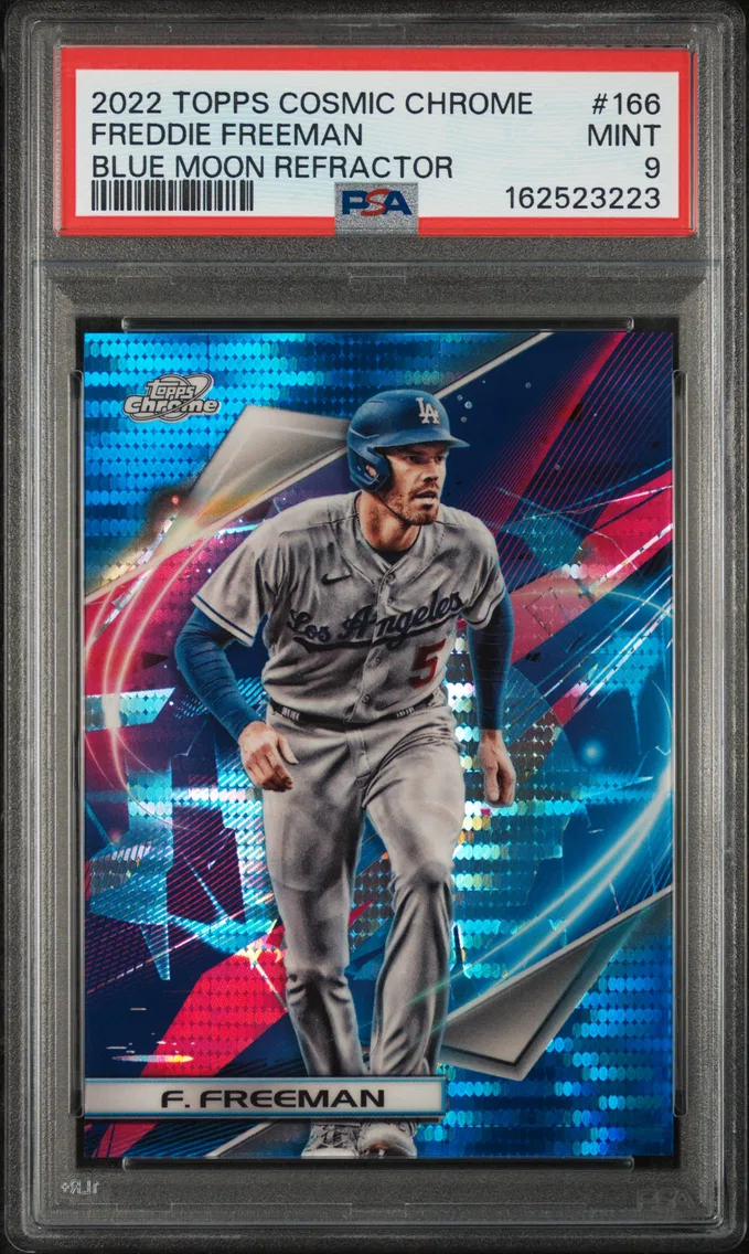 2022 #166 Freddie Freeman PSA 9 Topps Cosmic Chrome