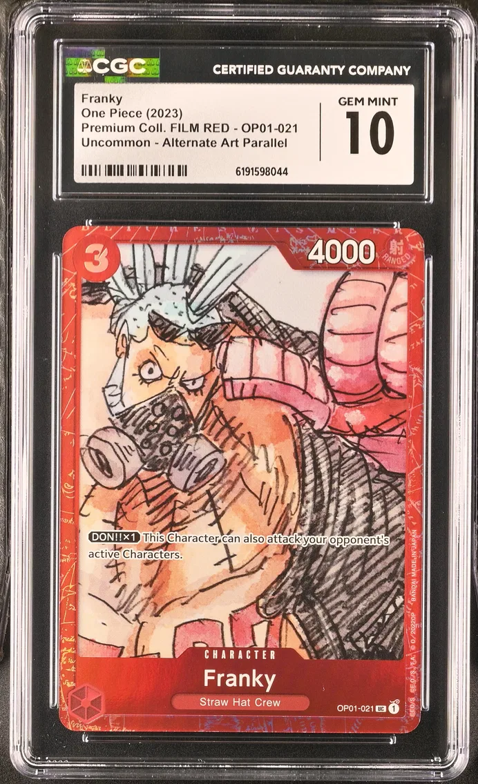 2023 #OP01-021 Franky CGC 10 Premium Collection FILM RED (Foil) - English