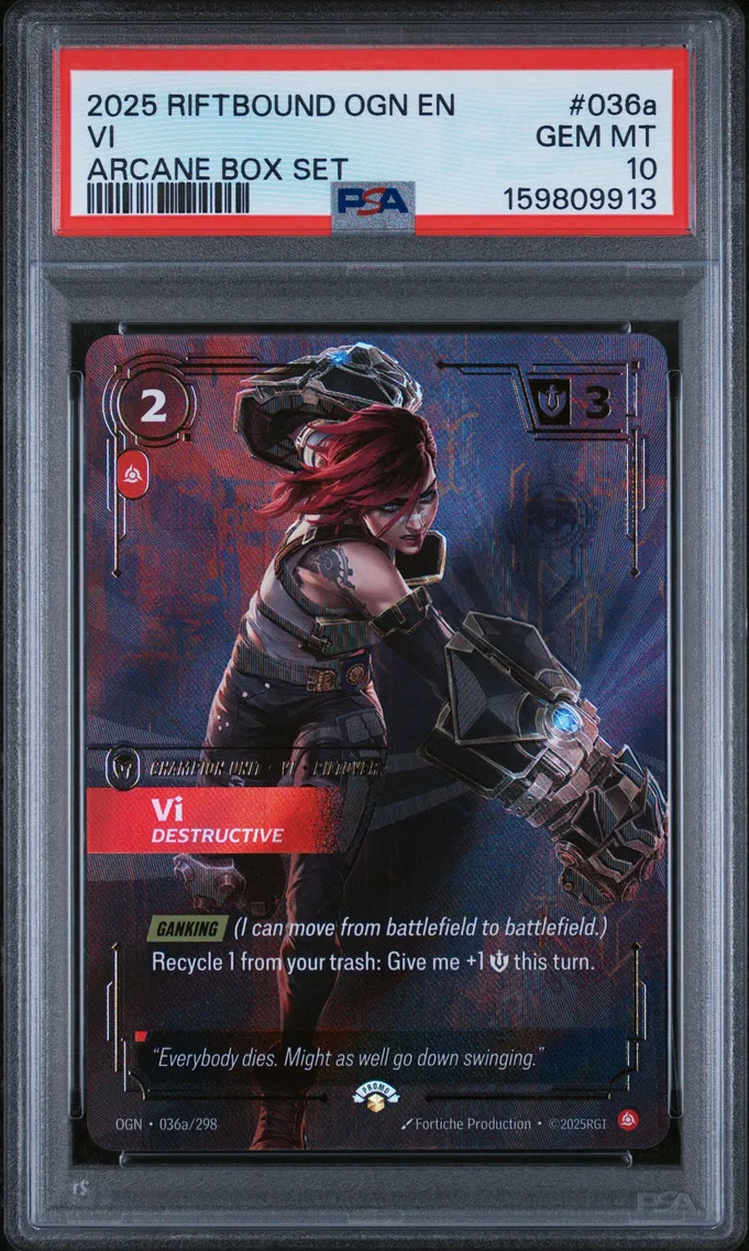 2025 #036a VI - Destructive PSA 10 Riftbound: League of Legends Ogn-Origins