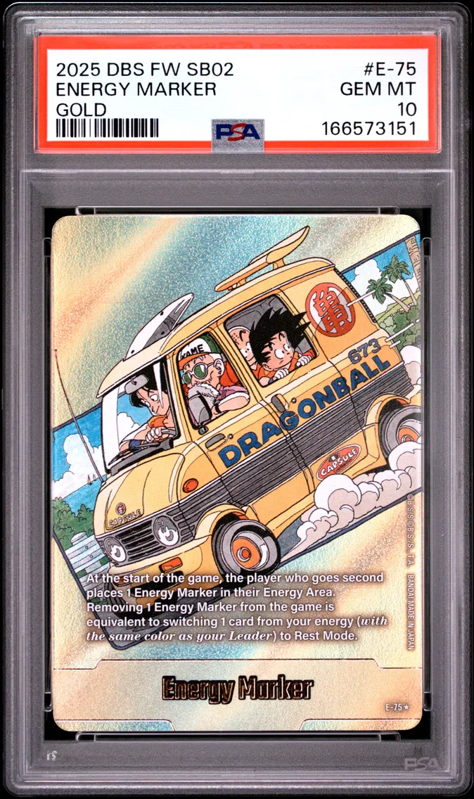 2025 #E-75 Energy Marker PSA 10 Dragon Ball Super Card Game Fusion World Manga Booster 02