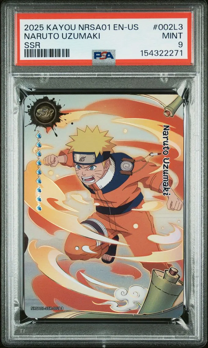 2025 #002L3 Naruto Uzumaki PSA 9 Kayou Naruto Smriti Collectible Card NRSA01-Heaven Scroll English-United States Series 1 Ssr