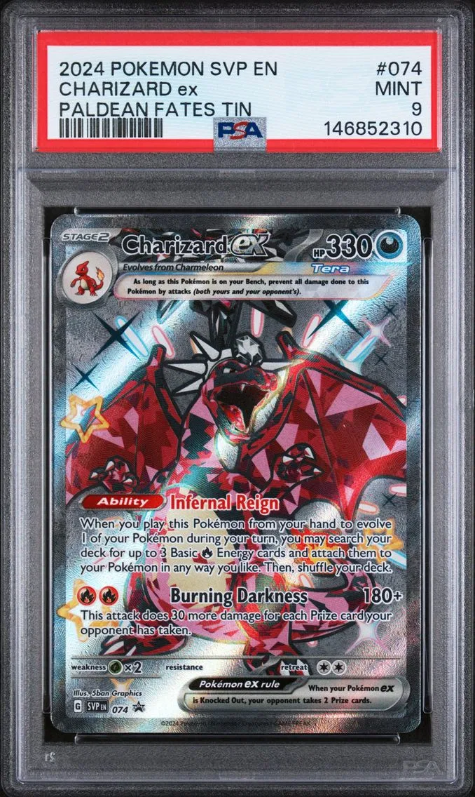 2024 #074 Charizard EX PSA 9 Svp EN-SV Black Star Promo