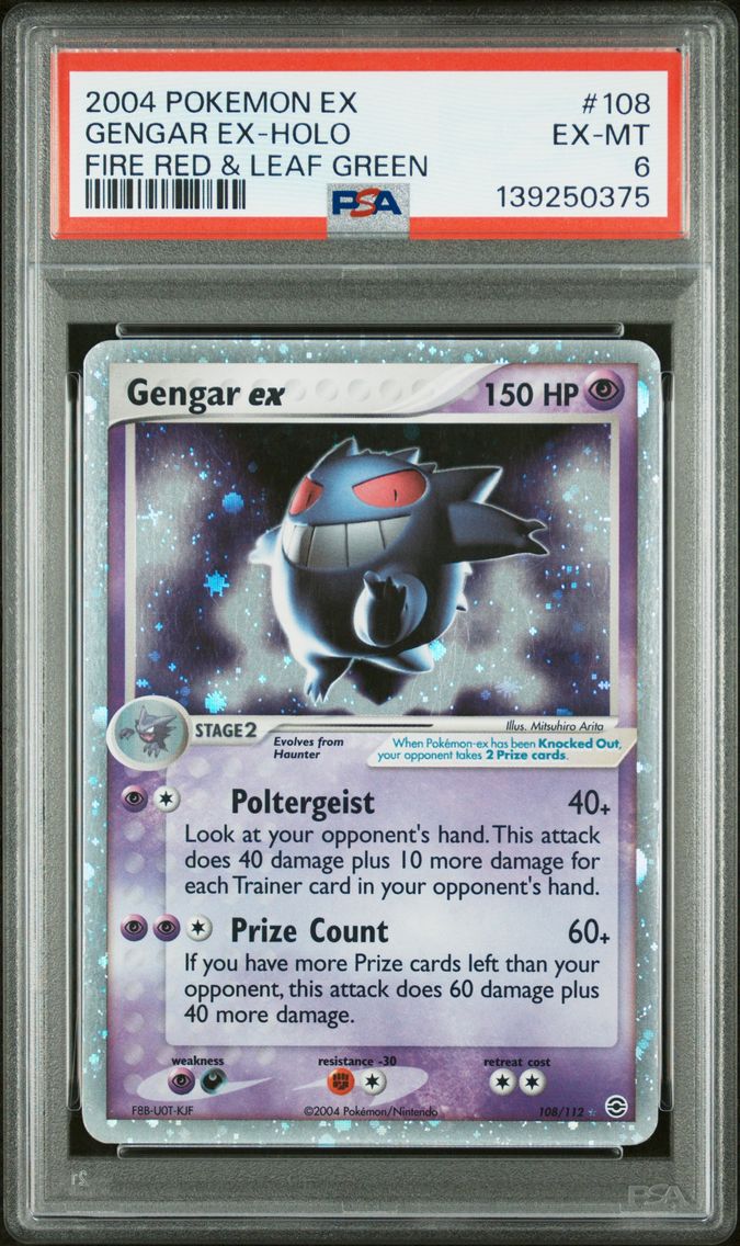 2004 #108 Gengar EX-Holo PSA 6 E