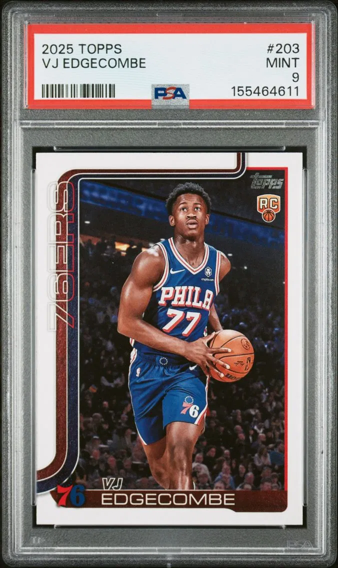 2025 #203 VJ Edgecombe PSA 9 Topps