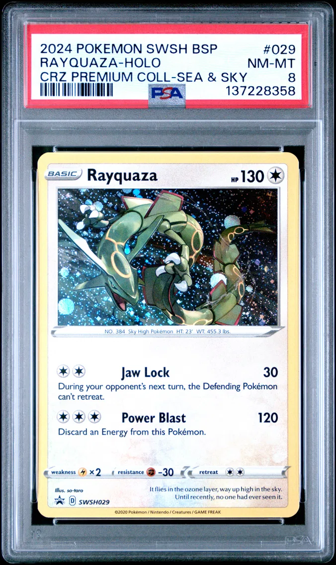 2024 #029 Rayquaza-Holo PSA 8 Swsh Black Star Promo