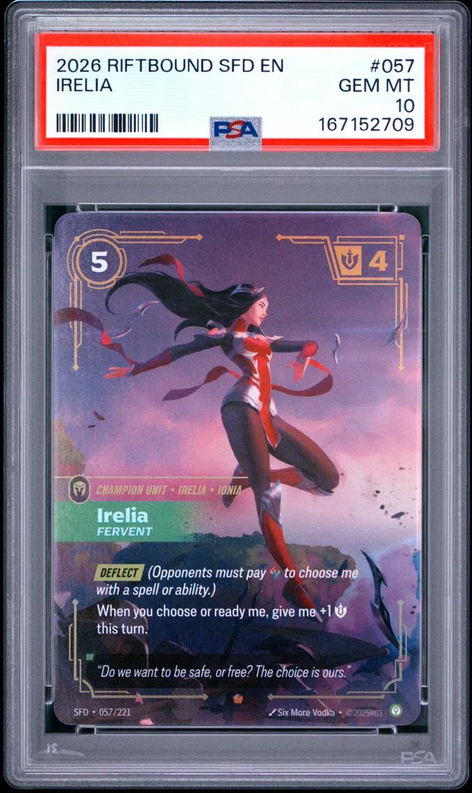 2026 #057 Irelia - Fervent PSA 10 Riftbound: League of Legends Sfd-Spiritforged