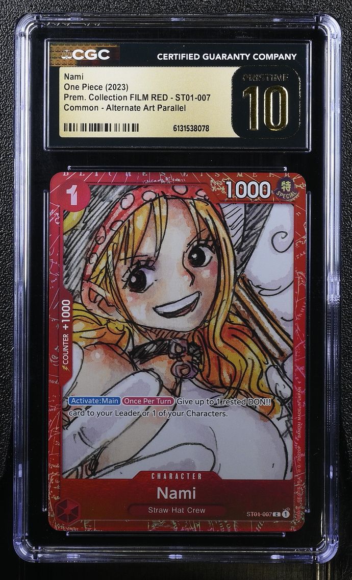 2023 #ST01-007 Nami CGC 10 Pristine Premium Collection FILM RED (Foil) - English