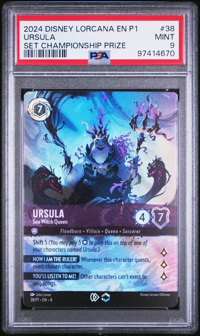 2024 #38 Ursula - Sea Witch Queen PSA 9 Disney Lorcana EN P1-Promo