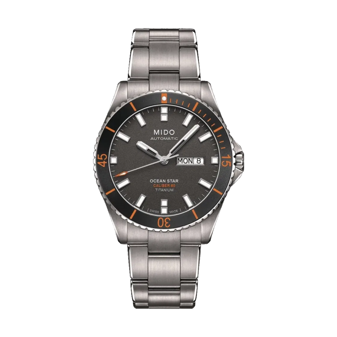 MIDO Ocean Star Captain 42.5mm - Titanium on Bracelet