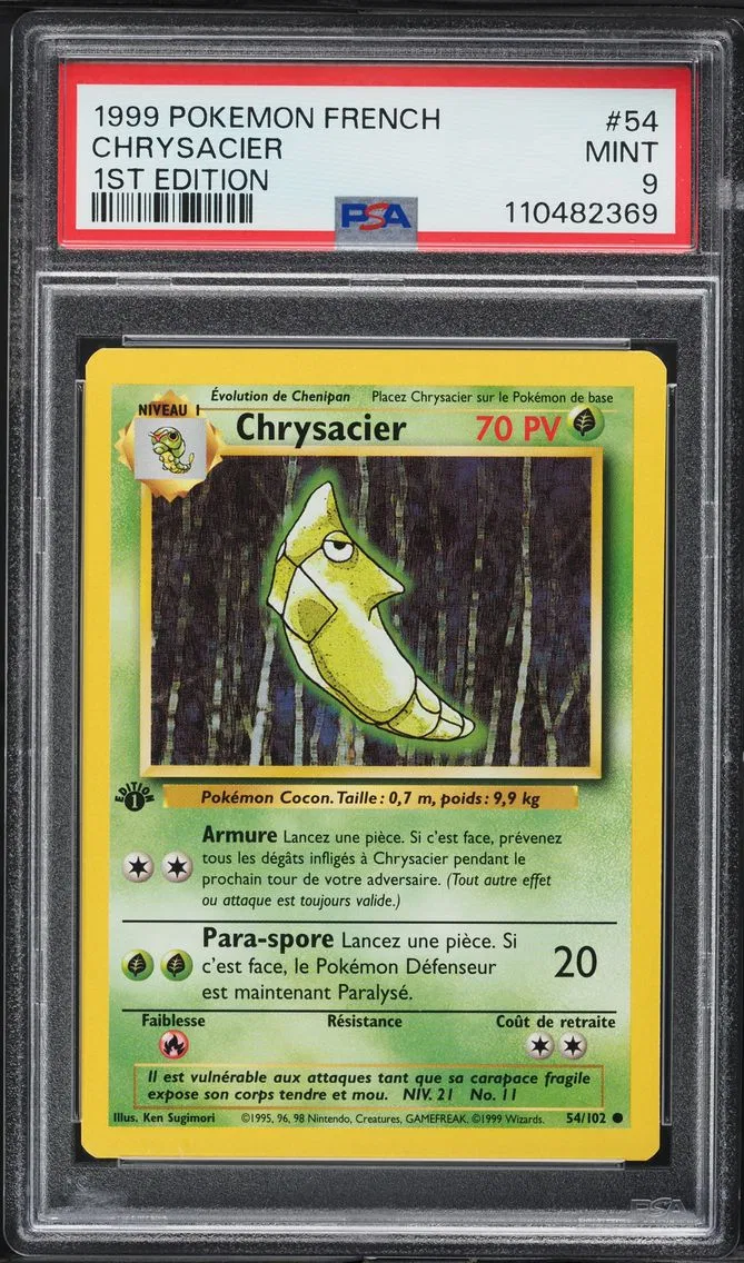 1999 #54 Chrysacier 1st Edition PSA 9 French Pokemon