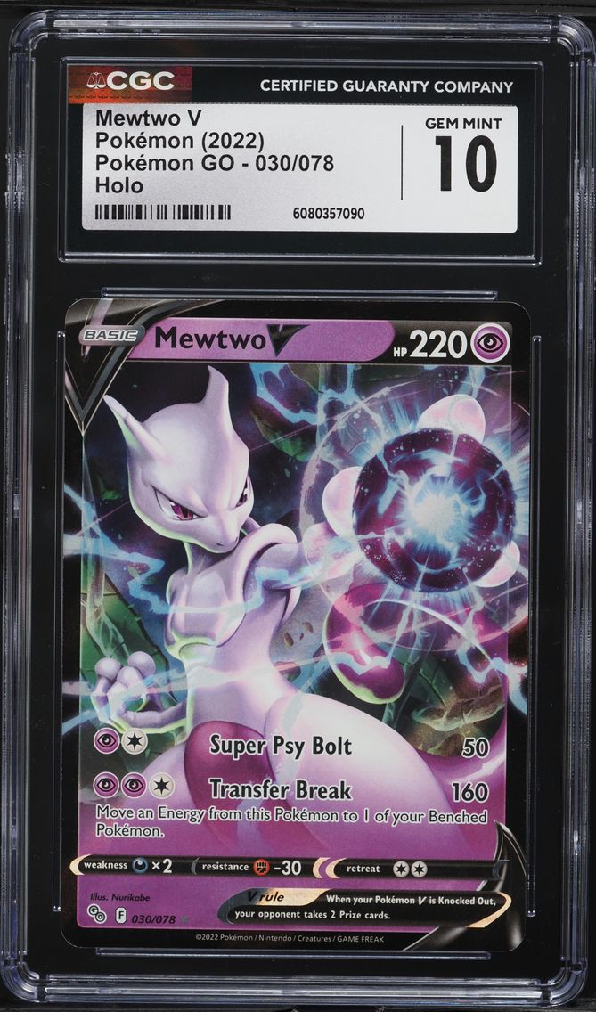 2022 #030 Mewtwo V CGC 10 Go Pokemon
