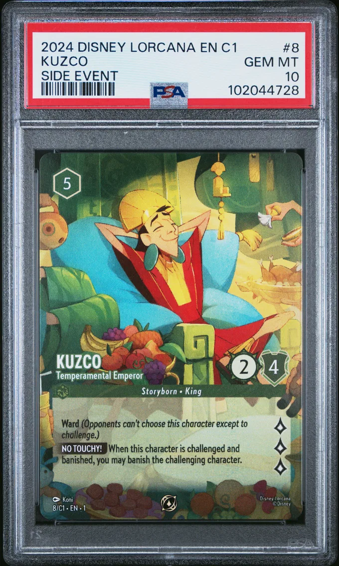 2024 #8 Kuzco - Temperamental Emperor PSA 10 Disney Lorcana EN C1-Lorcana Challenge Promo