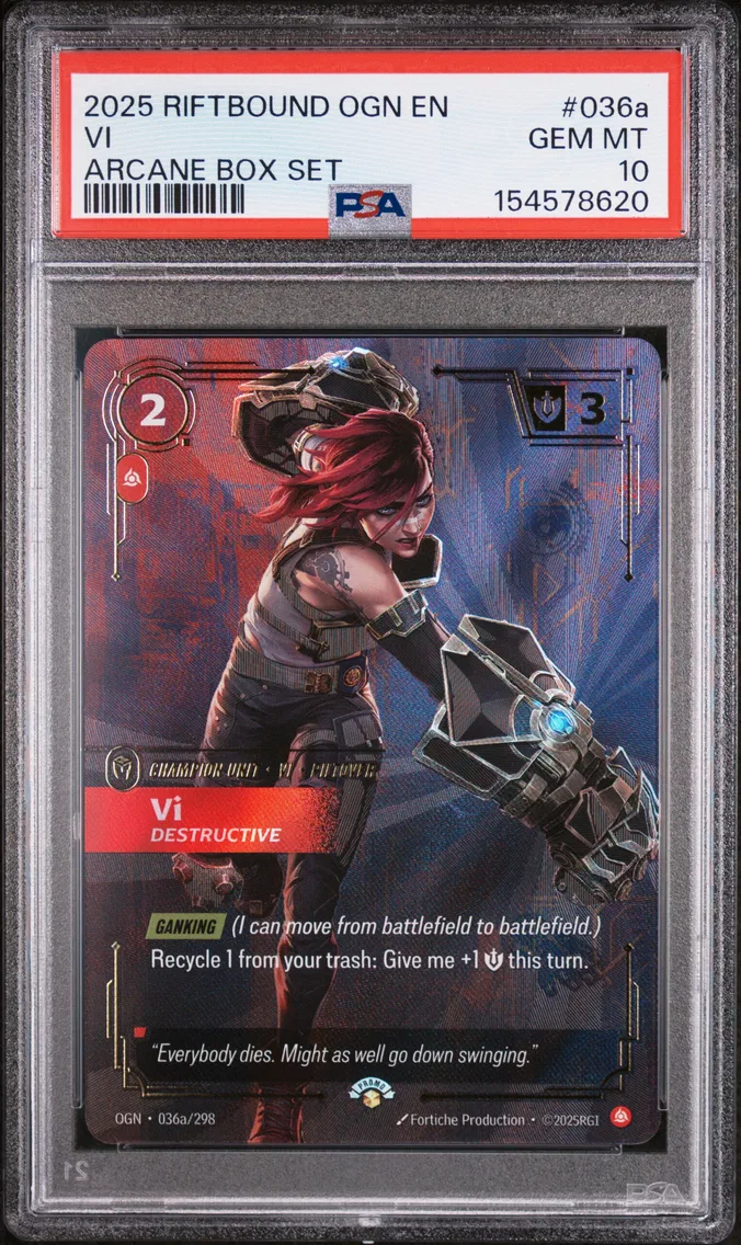 2025 #036a VI - Destructive PSA 10 Riftbound: League of Legends Ogn-Origins