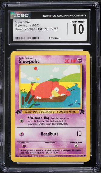 2000 #67 Slowpoke 1st Edition CGC 10 Rocket