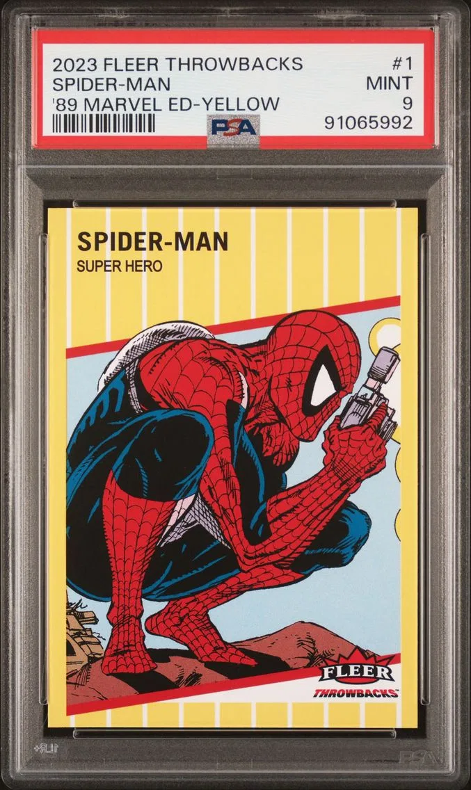 2023 #1 Spider-Man PSA 9 Fleer Throwbacks '89 Marvel Edition