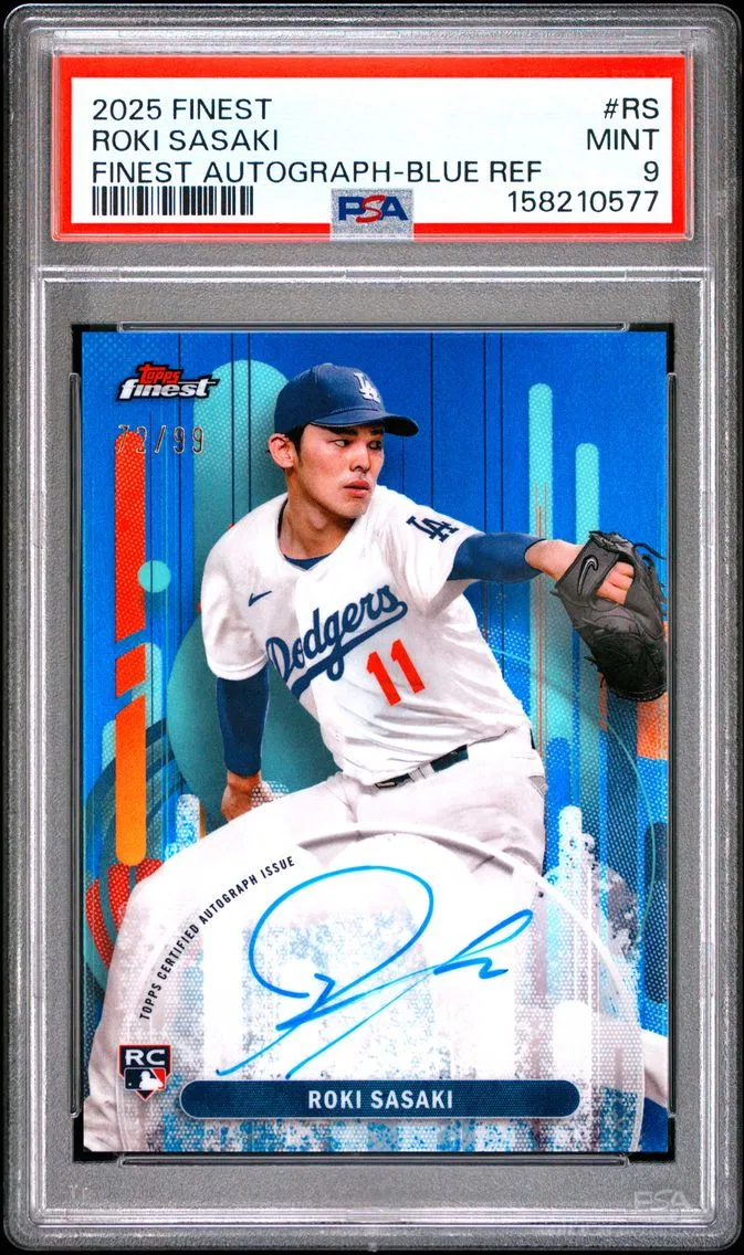 2025 #RS Roki Sasaki PSA 9 Topps Finest Finest Autographs