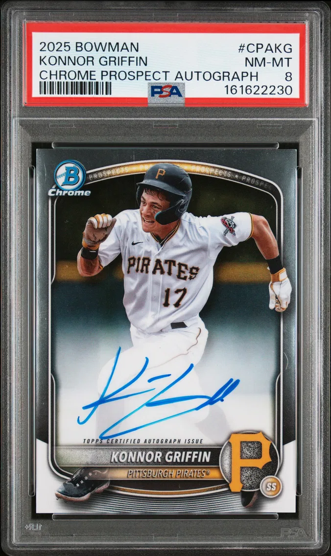 2025 #CPAKG Konnor Griffin PSA 8 Bowman Chrome Prospect Autographs