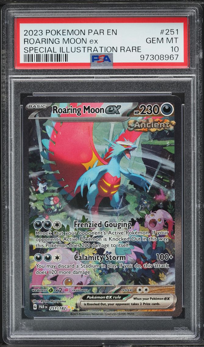 2023 #251 SV PARADOX RIFT SIR ROARING MOON EX PSA 10 POKEMON