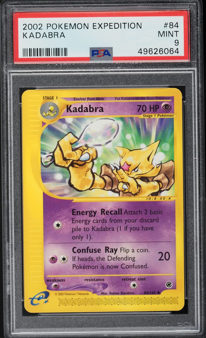 2002 #84 EXPEDITION KADABRA PSA 9 POKEMON