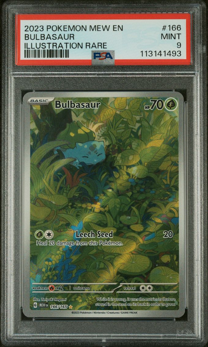 2023 #166 Bulbasaur PSA 9 Mew EN-151
