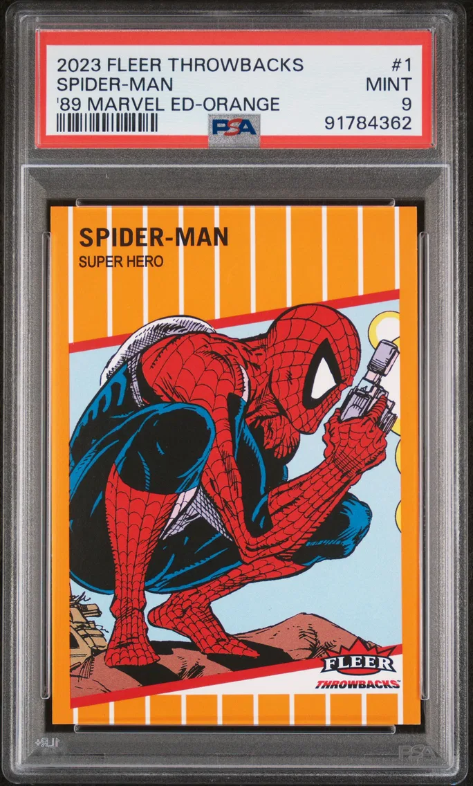 2023 #1 Spider-Man PSA 9 Fleer Throwbacks '89 Marvel Edition