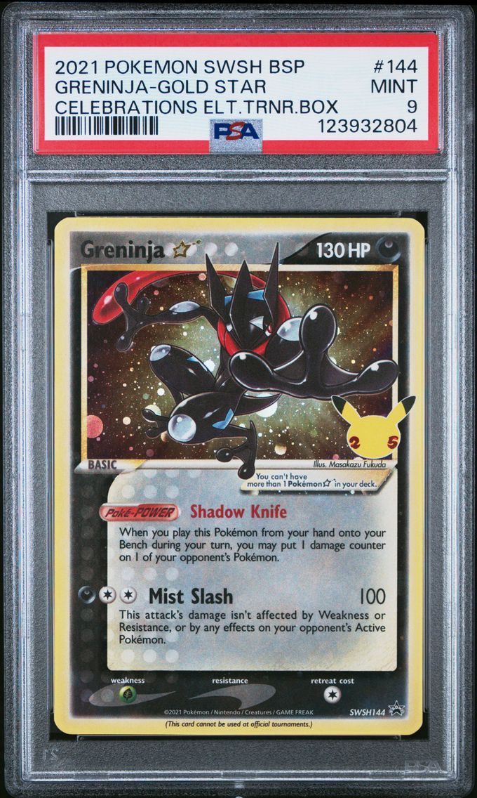 2021 #144 Greninja-Gold Star PSA 9 Swsh Black Star Promo Pokemon