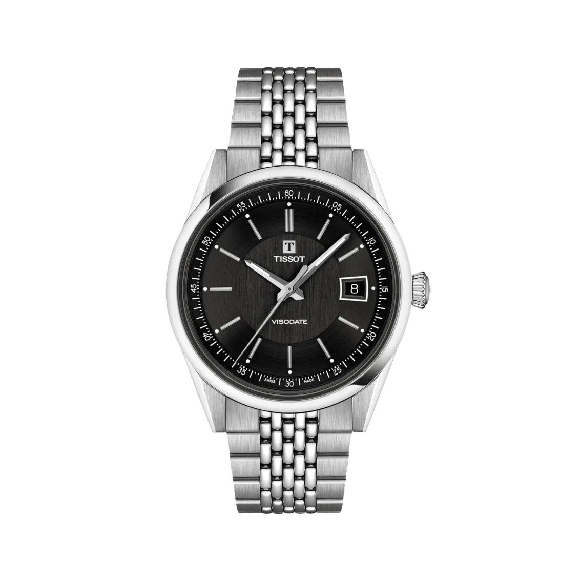 Tissot Visodate 39mm - Black on Bracelet